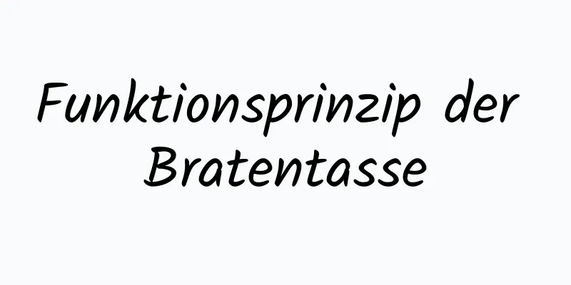 Funktionsprinzip der Bratentasse