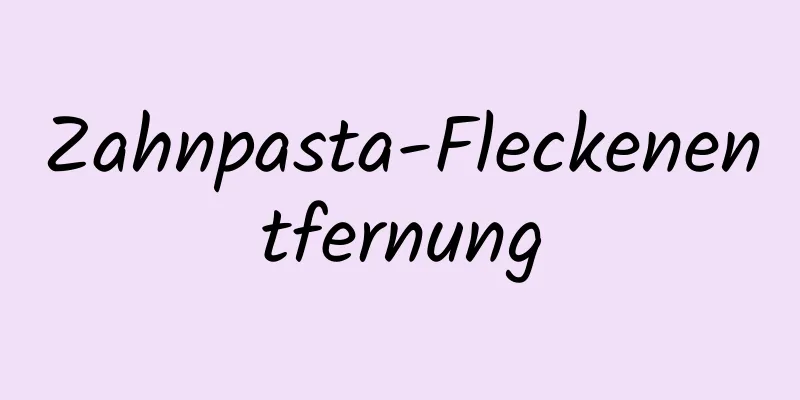 Zahnpasta-Fleckenentfernung