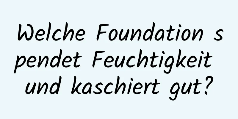 Welche Foundation spendet Feuchtigkeit und kaschiert gut?