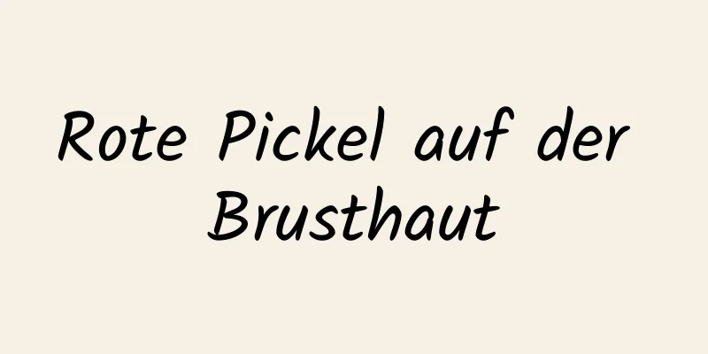 Rote Pickel auf der Brusthaut