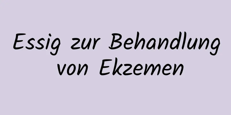 Essig zur Behandlung von Ekzemen