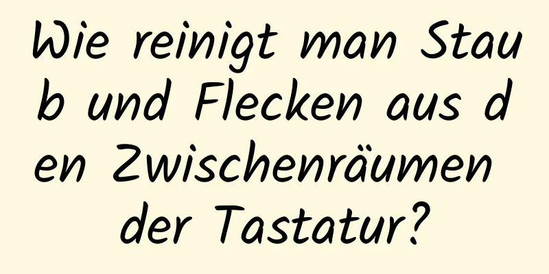 Wie reinigt man Staub und Flecken aus den Zwischenräumen der Tastatur?