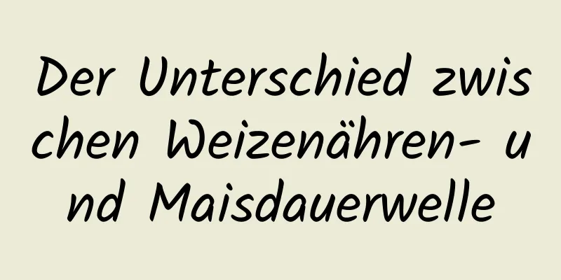 Der Unterschied zwischen Weizenähren- und Maisdauerwelle