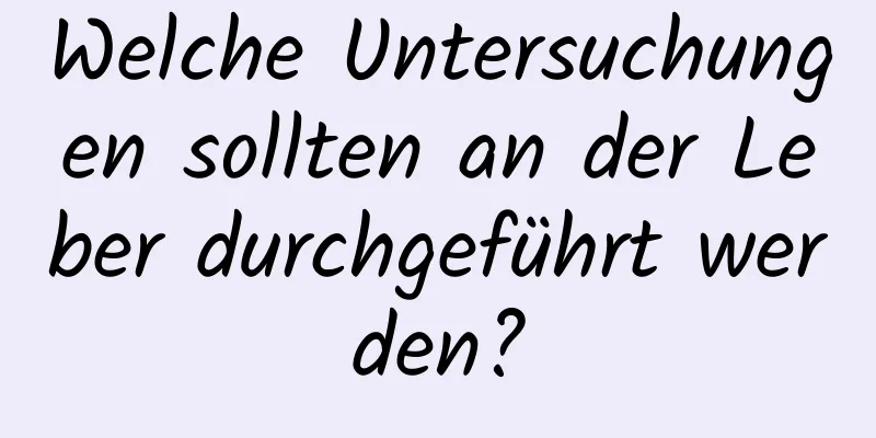Welche Untersuchungen sollten an der Leber durchgeführt werden?