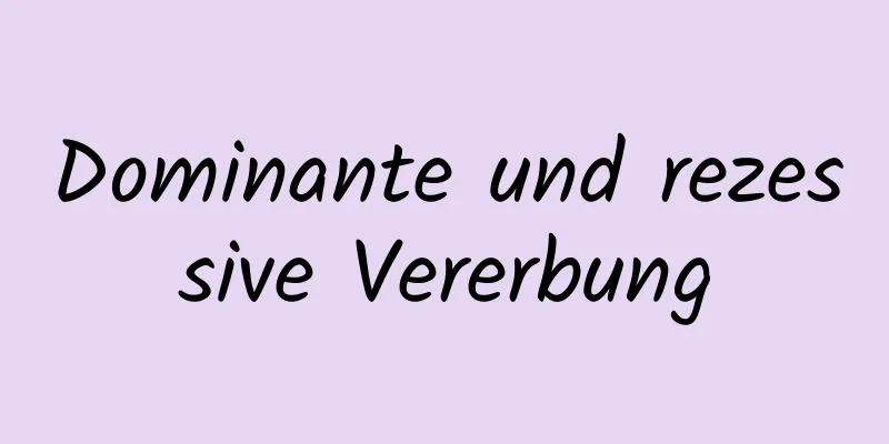 Dominante und rezessive Vererbung