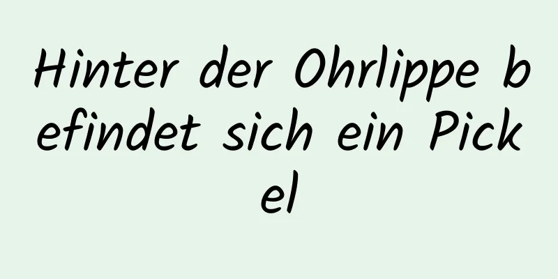 Hinter der Ohrlippe befindet sich ein Pickel
