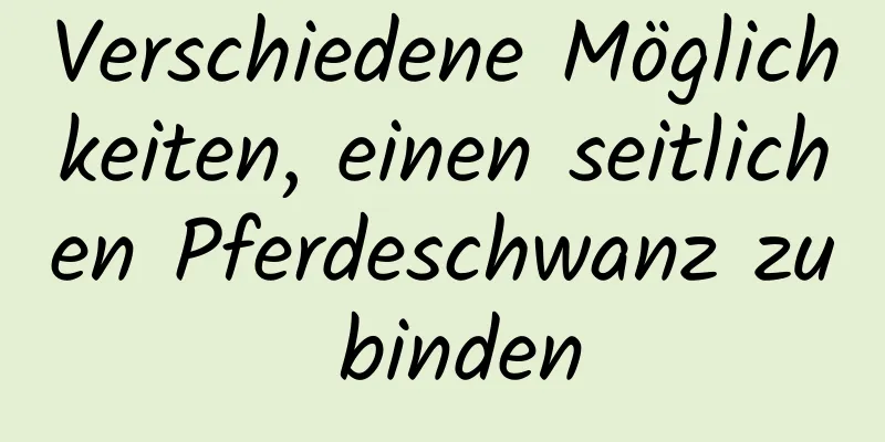 Verschiedene Möglichkeiten, einen seitlichen Pferdeschwanz zu binden