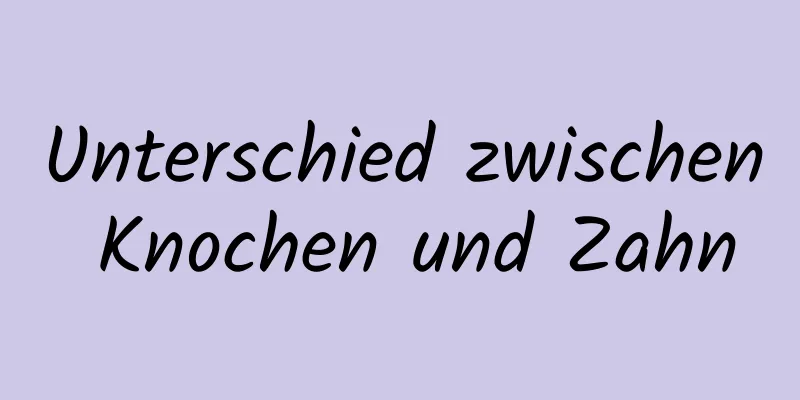 Unterschied zwischen Knochen und Zahn