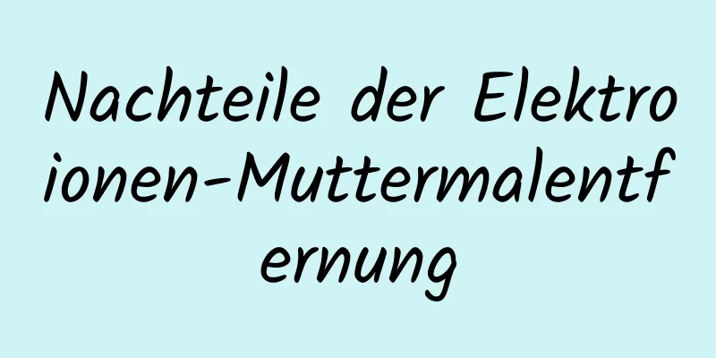 Nachteile der Elektroionen-Muttermalentfernung