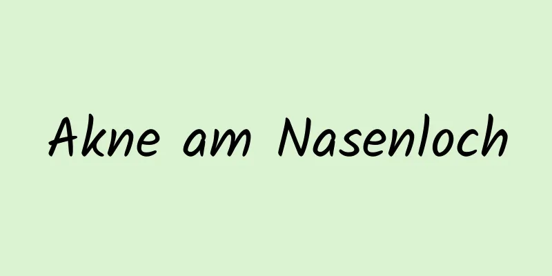 Akne am Nasenloch