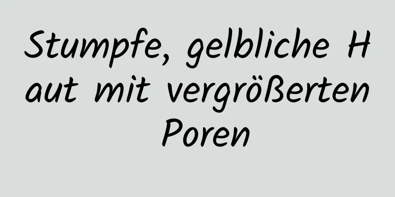 Stumpfe, gelbliche Haut mit vergrößerten Poren