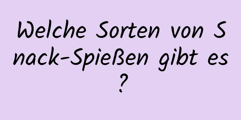 Welche Sorten von Snack-Spießen gibt es?