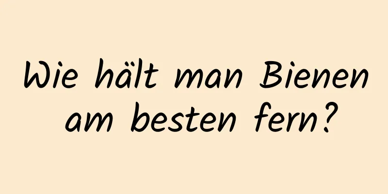 Wie hält man Bienen am besten fern?