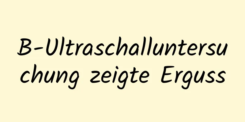 B-Ultraschalluntersuchung zeigte Erguss