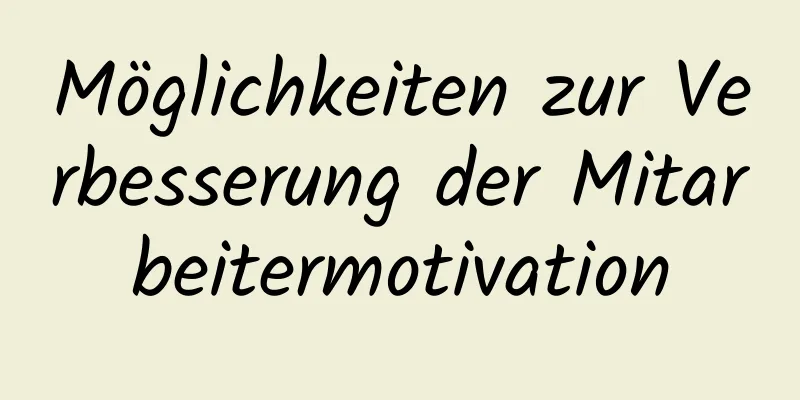 Möglichkeiten zur Verbesserung der Mitarbeitermotivation