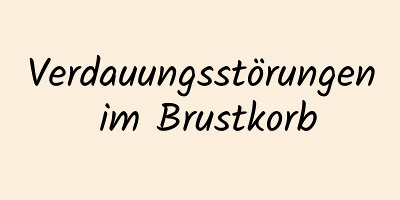 Verdauungsstörungen im Brustkorb