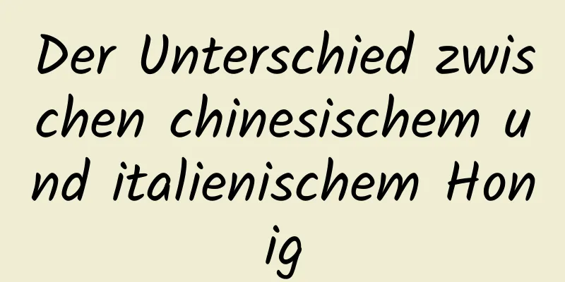 Der Unterschied zwischen chinesischem und italienischem Honig