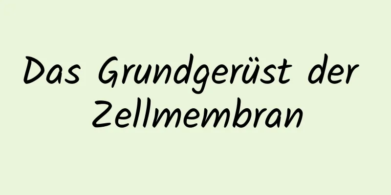 Das Grundgerüst der Zellmembran