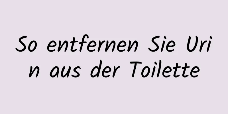 So entfernen Sie Urin aus der Toilette