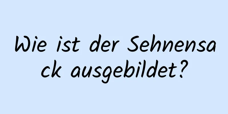 Wie ist der Sehnensack ausgebildet?