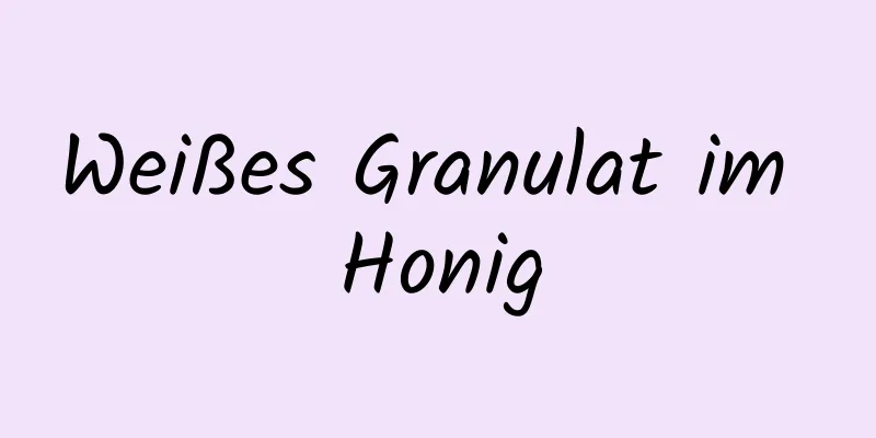 Weißes Granulat im Honig
