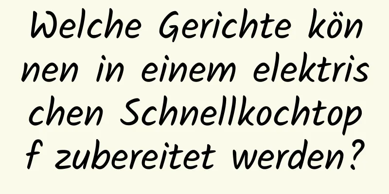 Welche Gerichte können in einem elektrischen Schnellkochtopf zubereitet werden?