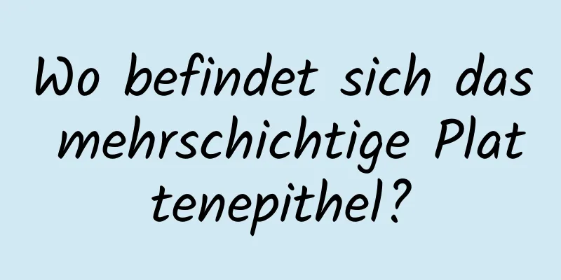 Wo befindet sich das mehrschichtige Plattenepithel?