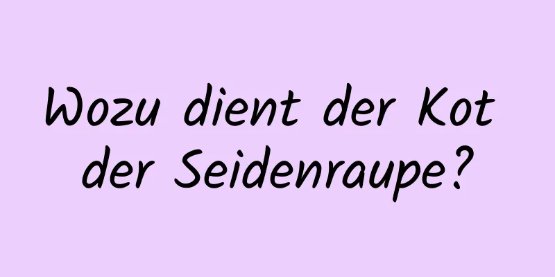 Wozu dient der Kot der Seidenraupe?