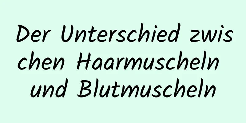 Der Unterschied zwischen Haarmuscheln und Blutmuscheln