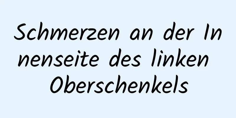 Schmerzen an der Innenseite des linken Oberschenkels