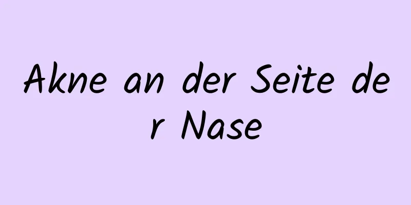 Akne an der Seite der Nase