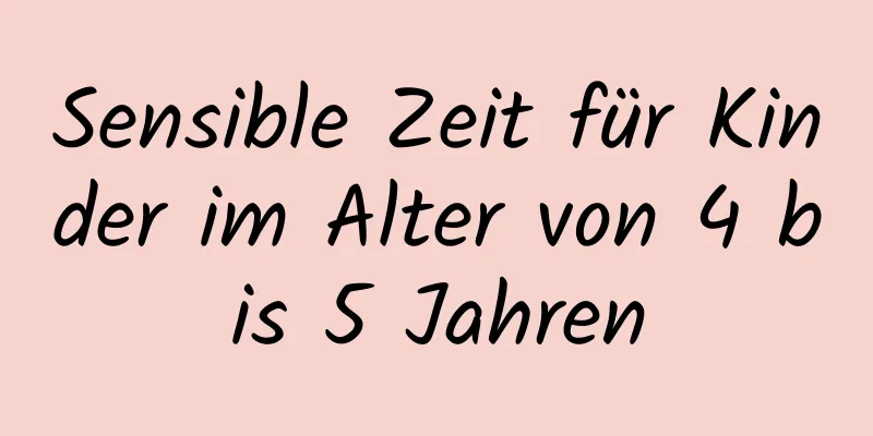 Sensible Zeit für Kinder im Alter von 4 bis 5 Jahren