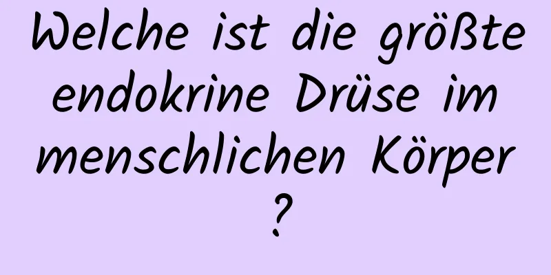 Welche ist die größte endokrine Drüse im menschlichen Körper?