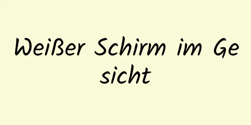 Weißer Schirm im Gesicht