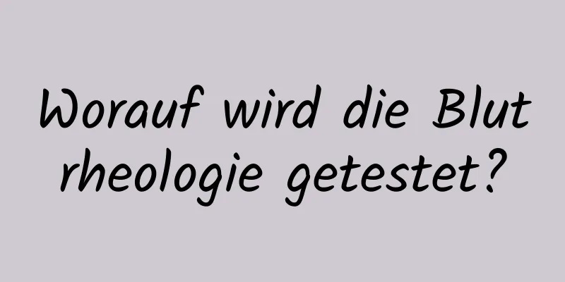 Worauf wird die Blutrheologie getestet?