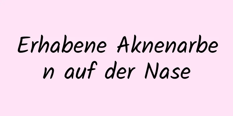 Erhabene Aknenarben auf der Nase