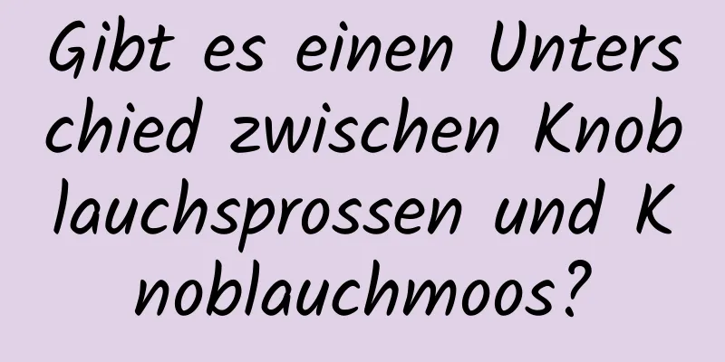 Gibt es einen Unterschied zwischen Knoblauchsprossen und Knoblauchmoos?