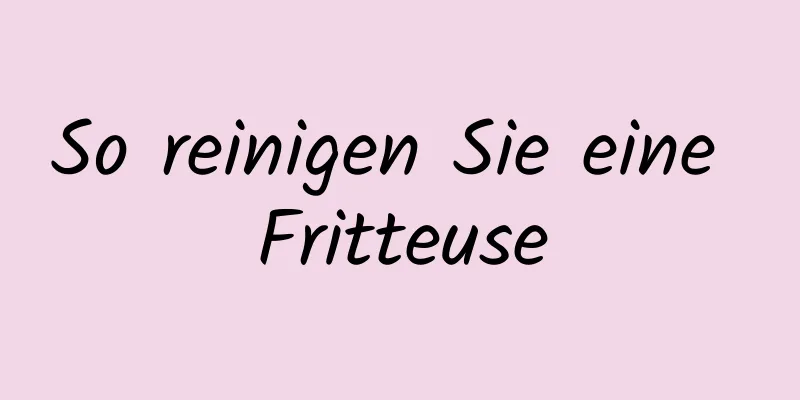 So reinigen Sie eine Fritteuse