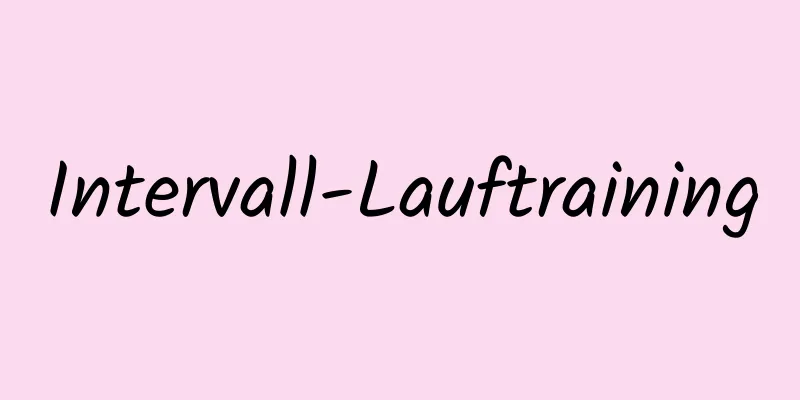 Intervall-Lauftraining