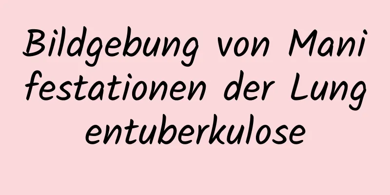 Bildgebung von Manifestationen der Lungentuberkulose