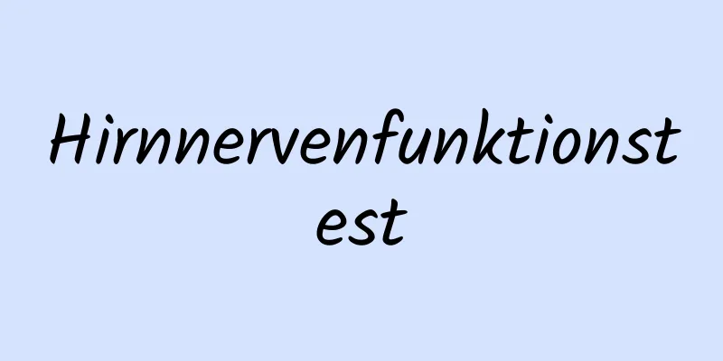 Hirnnervenfunktionstest