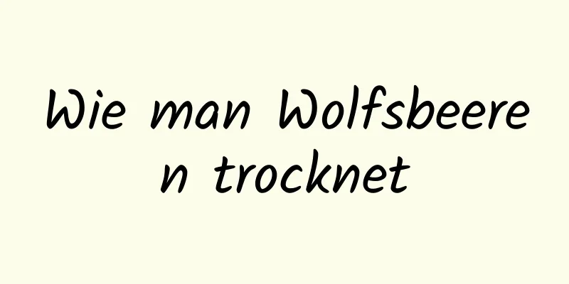 Wie man Wolfsbeeren trocknet