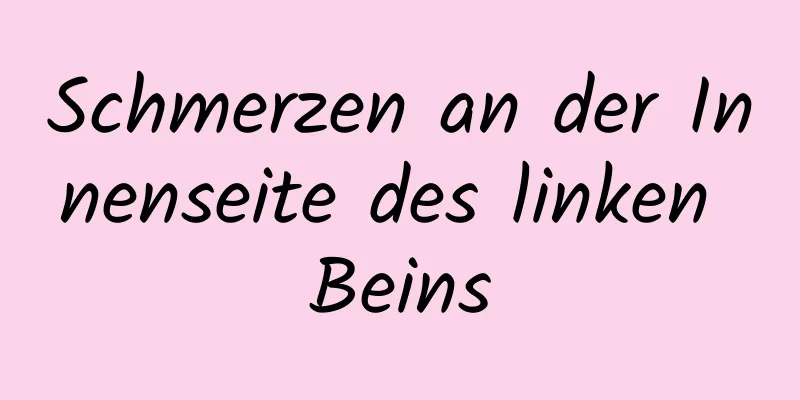 Schmerzen an der Innenseite des linken Beins