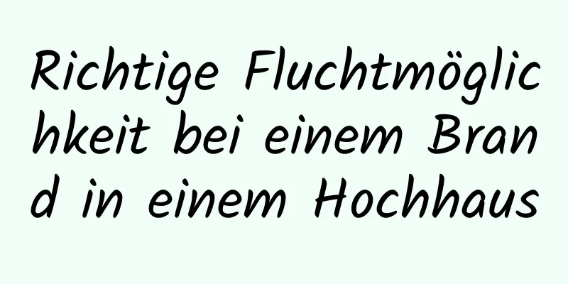 Richtige Fluchtmöglichkeit bei einem Brand in einem Hochhaus