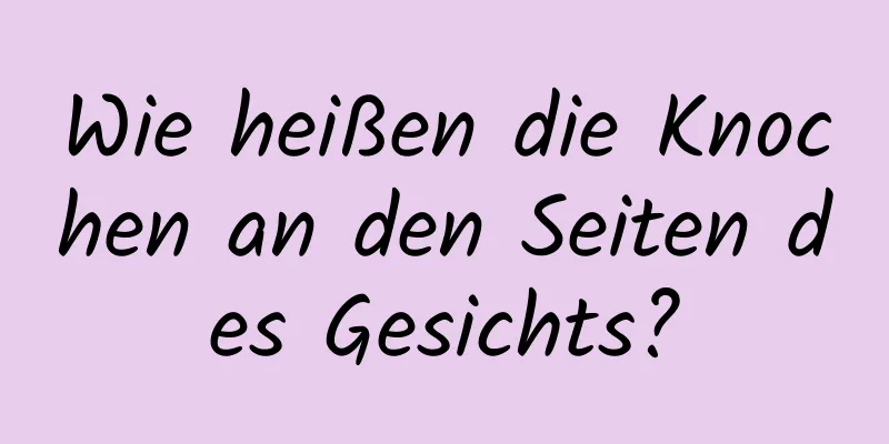 Wie heißen die Knochen an den Seiten des Gesichts?