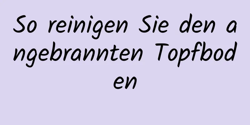 So reinigen Sie den angebrannten Topfboden