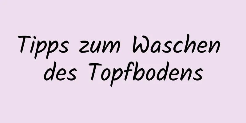 Tipps zum Waschen des Topfbodens