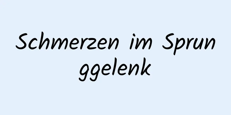 Schmerzen im Sprunggelenk