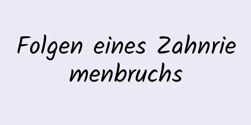 Folgen eines Zahnriemenbruchs