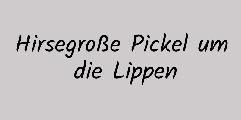 Hirsegroße Pickel um die Lippen